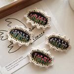 Load image into Gallery viewer, Womens Vintage Crochet Floral Hair Clip N6K313