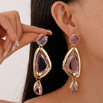 Load image into Gallery viewer, Acrylic Triangle Earrings Geometric Vintage Style S5P174