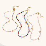 Load image into Gallery viewer, Acrylic Shell Bead Chain Bohemian Steel Vibrant S5P221