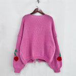 Load image into Gallery viewer, Sweater Loose Fit Round Neck Snowflake Sock Knit N5A850
