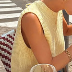 Load image into Gallery viewer, Lace Up Back Knit Tank Top Women N6B037