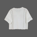 Load image into Gallery viewer, Lace Embroidery Short Sleeve Cardigan N5A036