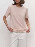 Load image into Gallery viewer, Cotton Crew Neck T-Shirt Short Sleeve Casual Top N6A149