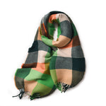 Load image into Gallery viewer, Pleated Check Faux Cashmere Wrap M5A216