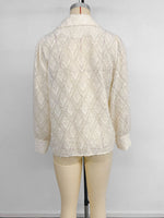 Load image into Gallery viewer, Single Button Blazer Collar Jacquard Shirt Women N6B050