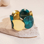 Load image into Gallery viewer, Acrylic Round Segment Elastic Bangle Statement Women N6H081