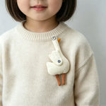 Load image into Gallery viewer, Cute Fabric Goose Brooch Hand Embroidered Beige N6G020