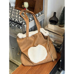 Load image into Gallery viewer, Large Capacity Retro Faux Fur Tote Bag Women S5P741