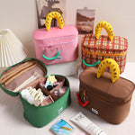 Load image into Gallery viewer, Retro Color Block Makeup Bag Waterproof Portable S5P727