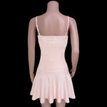 Load image into Gallery viewer, Floral Rib Knit Slip Dress Strappy Rabbit Velvet N5A797