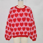 Load image into Gallery viewer, Short Knit Sweater Women Sweet Heart Jacquard N5A873
