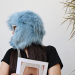 Load image into Gallery viewer, Faux Fox Fur Leopard Print Ski Hat Women M5A278