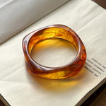 Load image into Gallery viewer, Geometric Ombre Resin Bangle Curved Acetate Contour S5P256