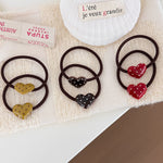 Load image into Gallery viewer, Polka Dot Heart Hair Tie Retro High Elastic N6F069
