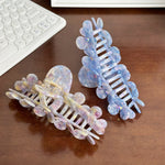 Load image into Gallery viewer, Heavy Rhinestone Flower Acetate Hair Claw Clip N6C349