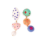 Load image into Gallery viewer, Asymmetrical Candy Resin Drop Earrings Rhinestone S5P166