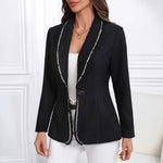 Load image into Gallery viewer, Chanel Inspired Blazer Women Black N5A485