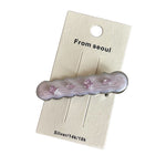 Load image into Gallery viewer, Colored Crystal Oval Hair Clip Acetate Duckbill Bangs S5P896