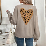 Load image into Gallery viewer, Gray Tie Back Heart Cardigan Pure Color Open Front N5A800