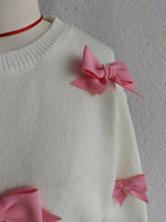 Load image into Gallery viewer, 3D Floral Cardigan Women Knit Open Front Round Neck N5A859