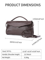 Load image into Gallery viewer, Brown Crocodile Grain Baguette Bag Women N6C033