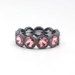 Load image into Gallery viewer, Enamel Flower Bangle Color Crystal Glass Stove S5P031