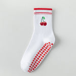 Load image into Gallery viewer, Cartoon Anti-Slip Yoga Socks Women White Mid-Calf N6H004