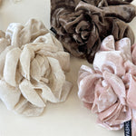 Load image into Gallery viewer, Velvet Rose Bow Scrunchy Women 15cm Elegant S5P780