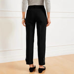 Load image into Gallery viewer, Bow Tie High Waist Ankle Pants Women Black N5A511