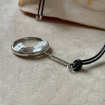 Load image into Gallery viewer, Mag Glass Pendant Necklace Women Dual Use Silver S5P917