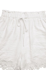 Load image into Gallery viewer, Vacation Drawstring Waist Ruffle Trim Shorts Women N6C258