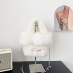 Load image into Gallery viewer, Faux Wool Tote Bag Women Plush Hand Carry S5P732