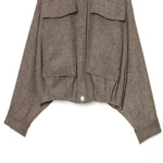 Load image into Gallery viewer, Gray Stand Collar Short Jacket Women N5A713