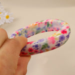 Load image into Gallery viewer, Bohemian Resin Bangle Vintage Floral Pattern Cuff N6F272