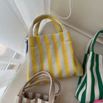Load image into Gallery viewer, Dopamine Stripe Mini Canvas Tote Bag N6E041