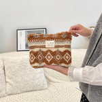 Load image into Gallery viewer, Polka Dot Faux Fur Makeup Bag Women Large Capacity S5P859