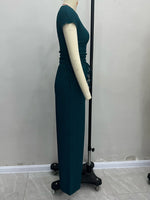 Load image into Gallery viewer, Green Round Neck Elastic Waist Knit 2pc Set Women N5A961