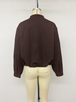 Load image into Gallery viewer, Streetwear Solid Cropped Bomber Jacket Women N6H293