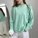 Load image into Gallery viewer, Love Print Knit Sweater Women Multiple Colors N5A533