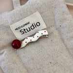 Load image into Gallery viewer, Red Polka Dot Pearl Duckbill Clip Women Sweet S5P903
