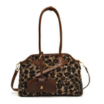 Load image into Gallery viewer, Retro Leopard Print Tote Bag Medium Capacity Shoulder S5P699