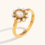 Load image into Gallery viewer, Full Zircon Skirt-Edge Ring 18K Gold Stainless Steel N6H179