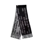 Load image into Gallery viewer, 25% Wool Blend Letter Jacquard Scarf Women S5P682