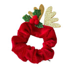 Load image into Gallery viewer, Velvet Reindeer Antler Christmas Scrunchie N6K003