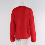 Load image into Gallery viewer, Red Sequin Bow Sweater Women Loose Knit Pullover N5A885