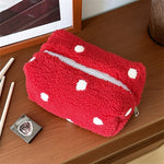 Load image into Gallery viewer, Polka Dot Plush Cosmetic Bag N6K110
