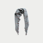 Load image into Gallery viewer, Wool Blend Ruffle Knit Triangle Scarf Shawl N6K228