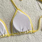 Load image into Gallery viewer, Striped Three Piece Brief Bikini Yellow Women N5A991
