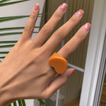 Load image into Gallery viewer, Candy Color Heart Resin Ring Vacation Style Women N6A217