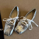 Load image into Gallery viewer, Color-Block Square Toe Mary Jane Shoes Women Flat N6G242